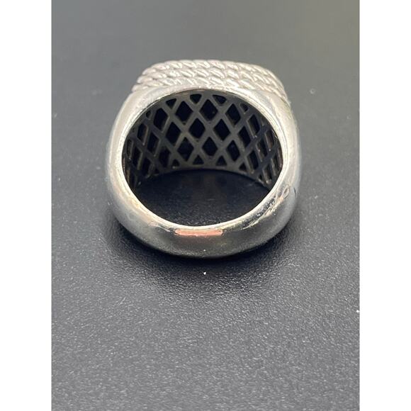 Alwand Vahan 925 sterling silver 14k diamond cluster cocktail statement Ring 7.2 - Picture 9 of 15